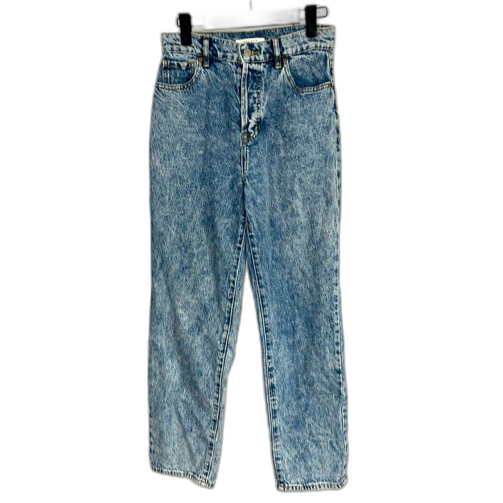 Pacsun Denim High Rise Straight Leg Acid Wash Jeans Button Fly Size 25